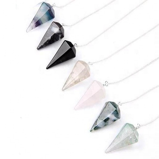 ROHDONITE FACETED PENDULUMS / GEMSTONE drowing  PENDULUMS/ CHAKRA HEALING PENDULUM  buy from farhan crystal