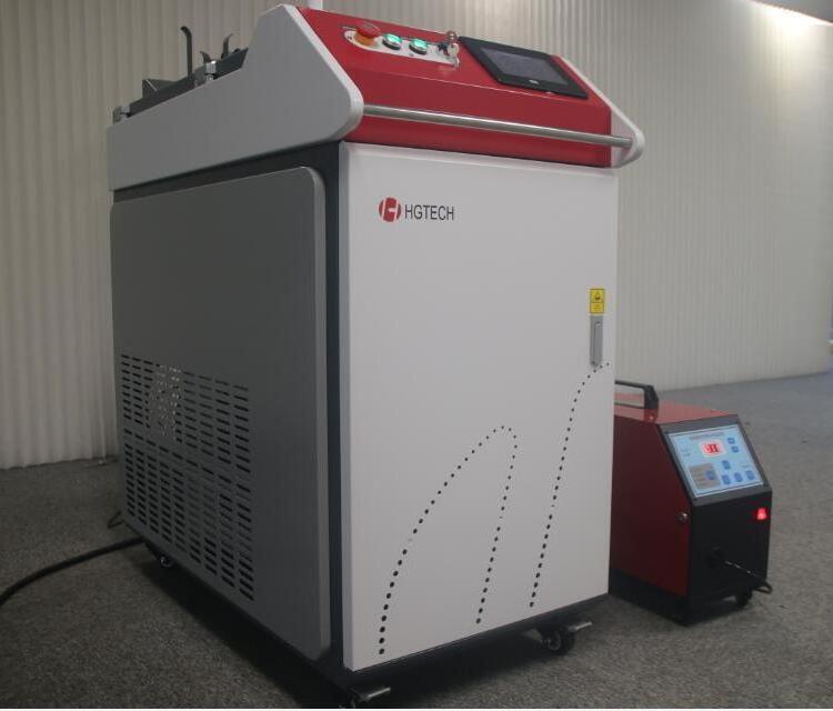 HGTECH Laser Hand Held Fiber Laser Welding Machine For Stainless Steel Continuous Weld Metal Alloy Hot Sale 1000w 1500w Used