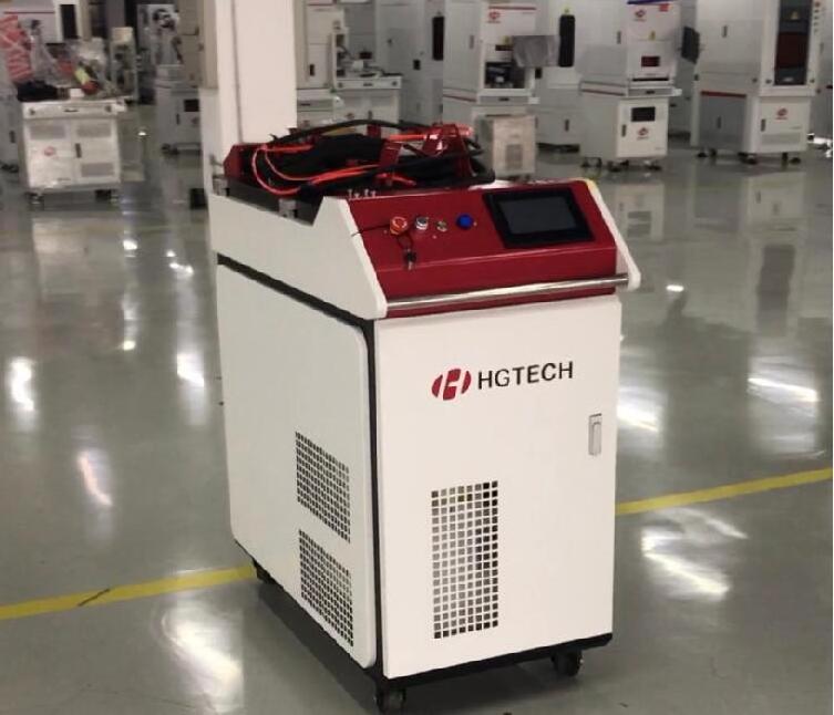 HGTECH Laser Hand Held Fiber Laser Welding Machine For Stainless Steel Continuous Weld Metal Alloy Hot Sale 1000w 1500w Used