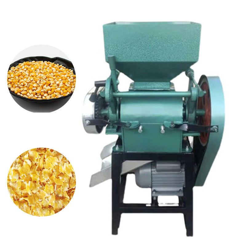 Barley Malt Milling Machine Barley Grain Flat Crushing Flaking Extruder Machine Press Equipment