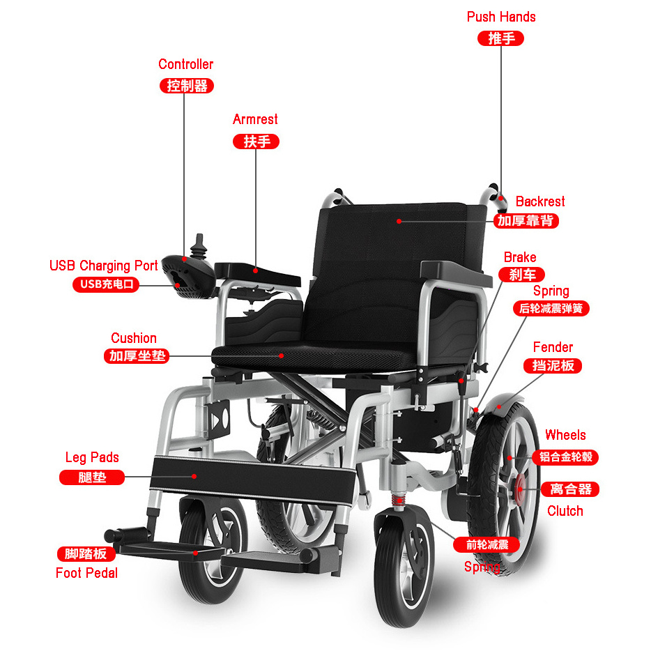 FarmaSino Aluminum Folding Wheelchair Climbing Child Wheelchair Used For Sale