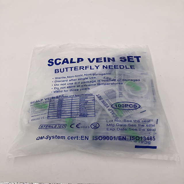 Farmasino Medical Scalp Vein Set 21G/23G ETC Butterfly Needle