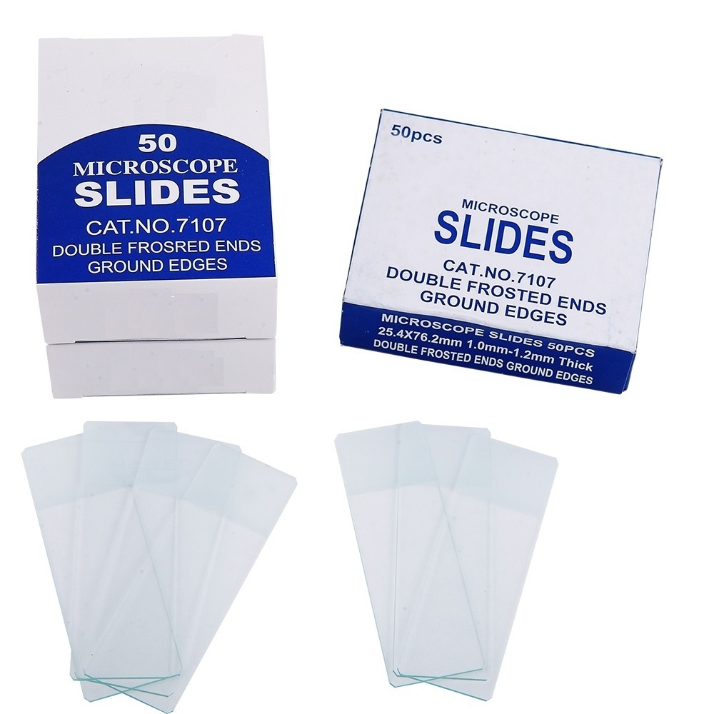 Glass slide for microscope, laboratory use,