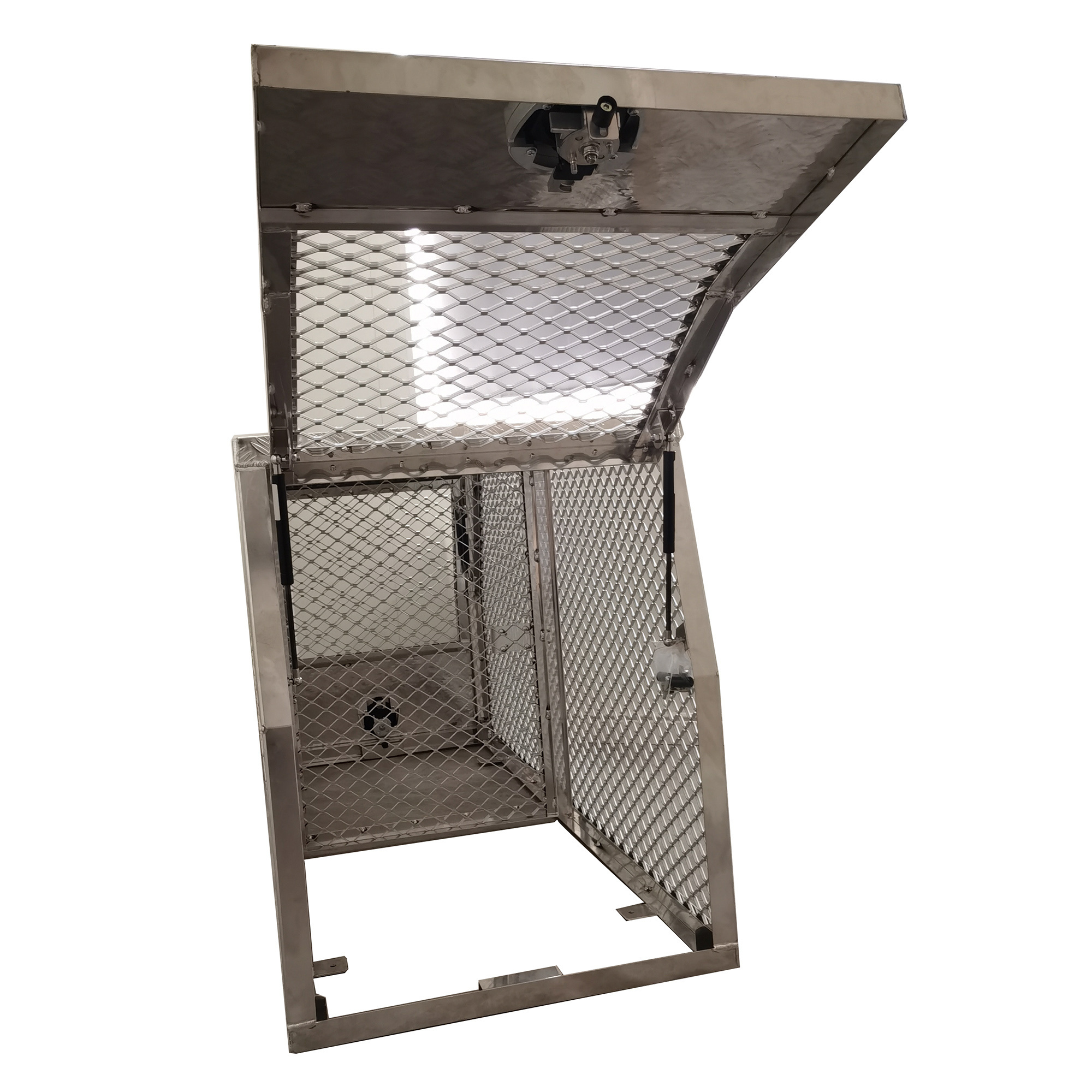 Truck Used Metal Animal Travel Carrier Dog Cage Aluminum Pet Box