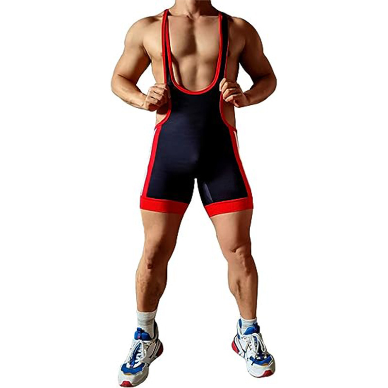 High Quality Custom Blank Wrestling Singlet Men Athletic Jumpsuits Playsuits Bodysuits Wholesale Gymnastics Leotards