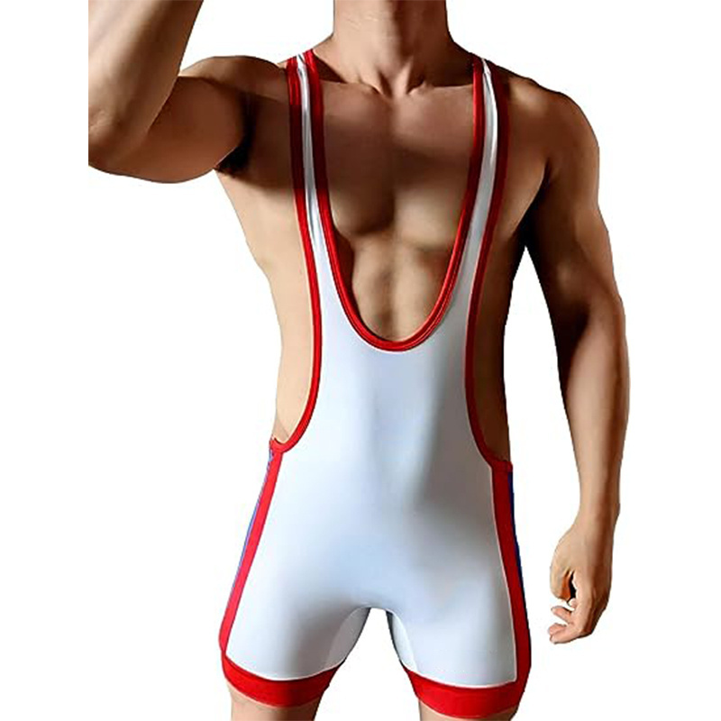 High Quality Custom Blank Wrestling Singlet Men Athletic Jumpsuits Playsuits Bodysuits Wholesale Gymnastics Leotards