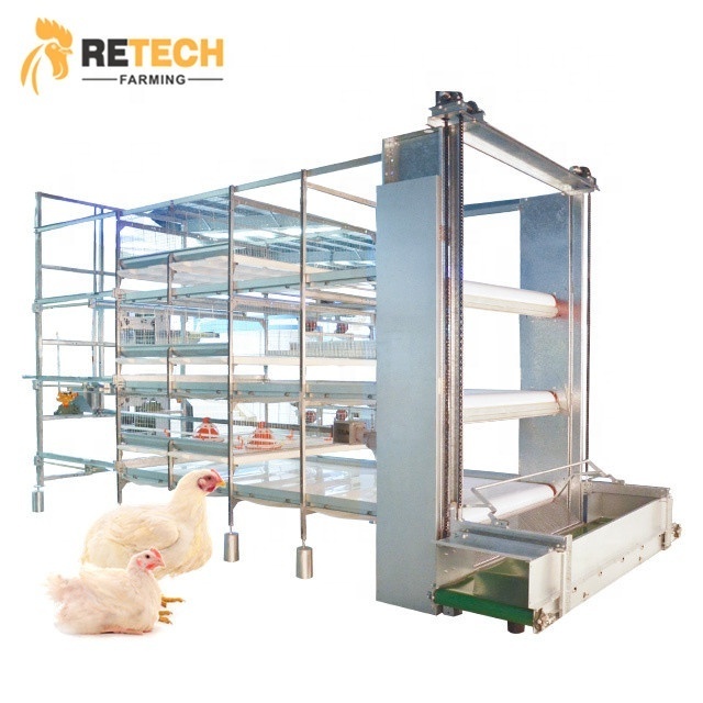 Poultry Farm Layer Cage Manure Cleaning System Transport Belt Conveyors for Chicken