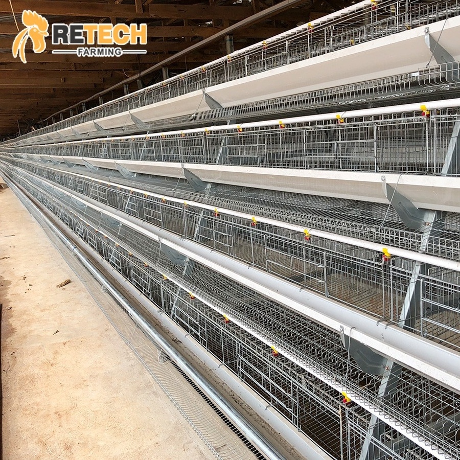 A Type 3 Tiers 96 Birds Layer Poultry Farm Battery Chicken Cage with automatic nipple drinker in Kenya