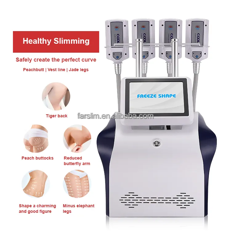 FARSLIM Choice Cryo plates EMS RF Cold pad body sculpting muscle stimulation 4 plates cryo slimming fat freezing machine