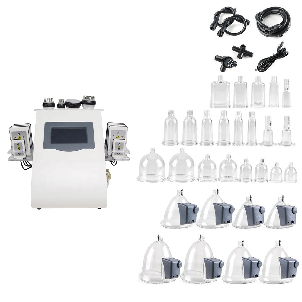 8 in 1 Cupping Breast Enlargement Vacuum Therapy Machine Button Lifting Face Lymphatic Suction Cups Electric Breast Massager