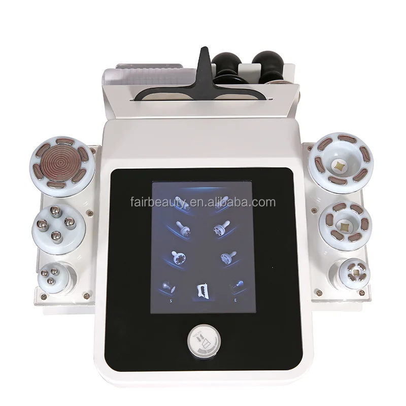 New Facial Massage 9 in 1 RF Vacuum Fat Slimming Equipment 448khz Cet Ret Cellulite Reduction 40k Cavitation Machine