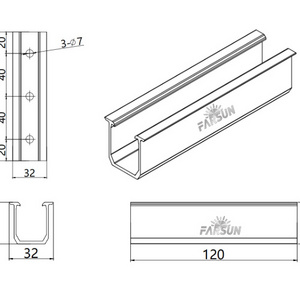 FarSun Aluminum Alloy Solar PV Short Rail Tarpezoidal Metal Roof System