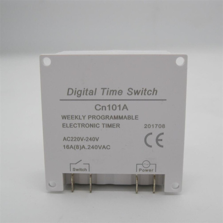 CN101A AC 220V 12V 24V Digital LCD Power Timer weekly 7days Programmable Time Switch Relay 8A TO 16A TIMER 10A CN101 mini