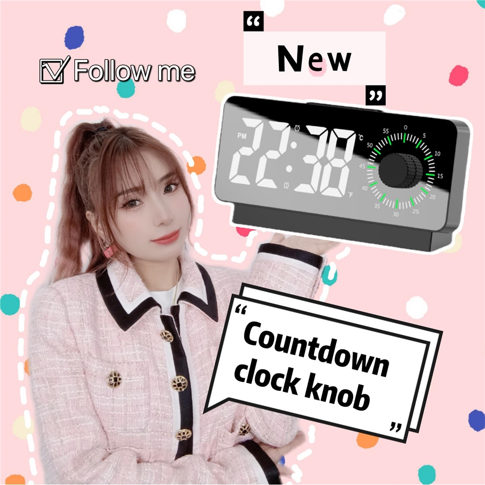 2023 New Multifunctional  led night light  digital alarm clock with countdown digital alarm clock for home decoration