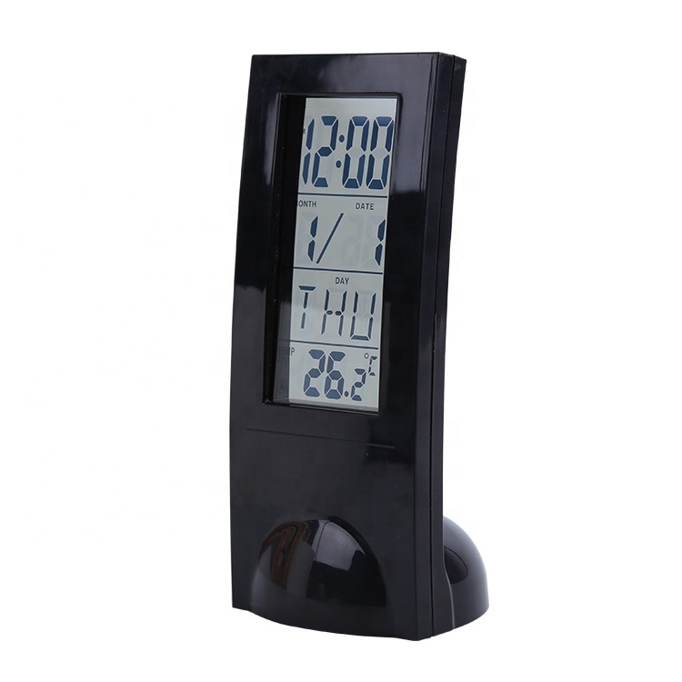 decorative Transparent LCD Digital desk Alarm Clock with Calendar and Timer 2098