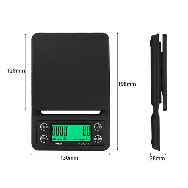 Kitchen Electronic Digital Coffee Timer Small Quantity Factory Offer more Weighing Scale Timer