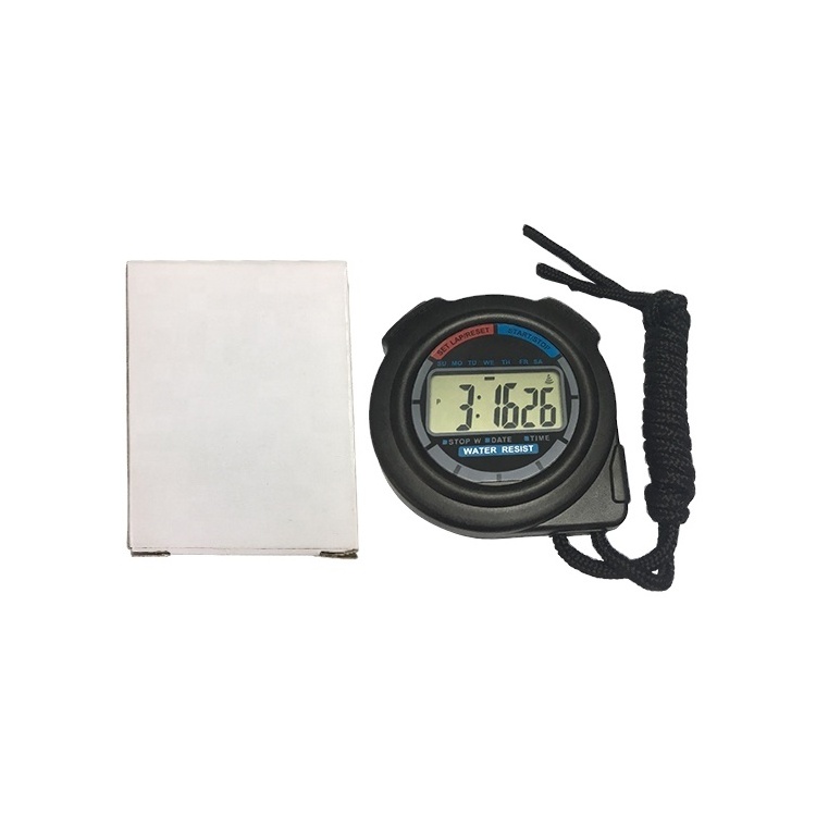 Single row digital chronometer sport stopwatch counter with timer switch