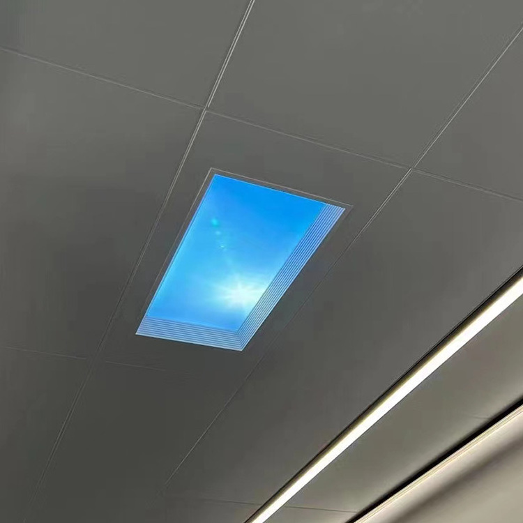 Faux Led Blue Skylight Decorative Led Light Panels 600x1200 Luminous 60w Blue Sky Ceiling Led Panel