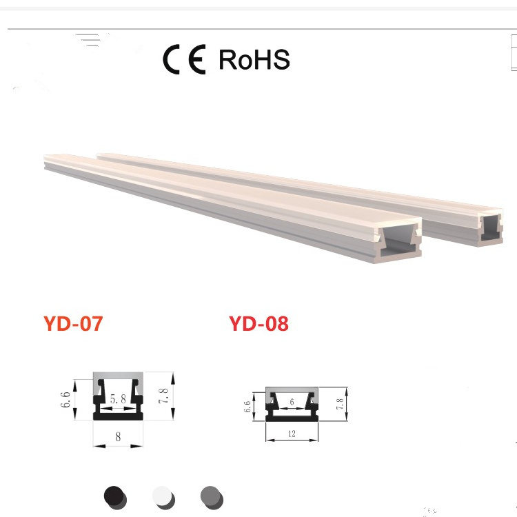 custom AL6063  embedded surface mounted hanging LED linear light fixture  pc pmma transparent frosted  T5 T8 diffuser cover