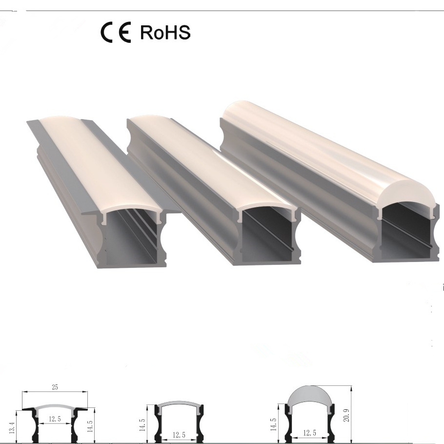 custom AL6063  embedded surface mounted hanging LED linear light fixture  pc pmma transparent frosted  T5 T8 diffuser cover