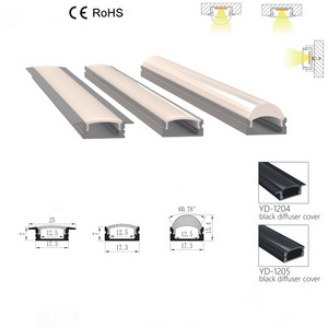 custom AL6063  embedded surface mounted hanging LED linear light fixture  pc pmma transparent frosted  T5 T8 diffuser cover