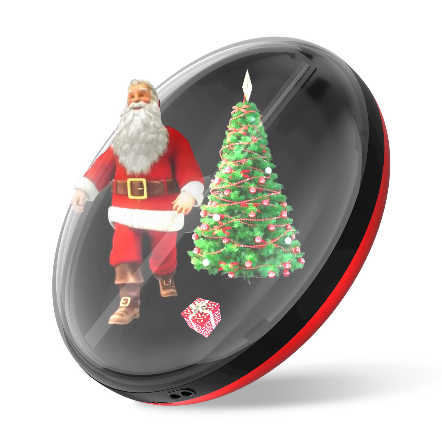 15cm Z15 hologram advertising 3d led fan as Christmas tree top decoration ball