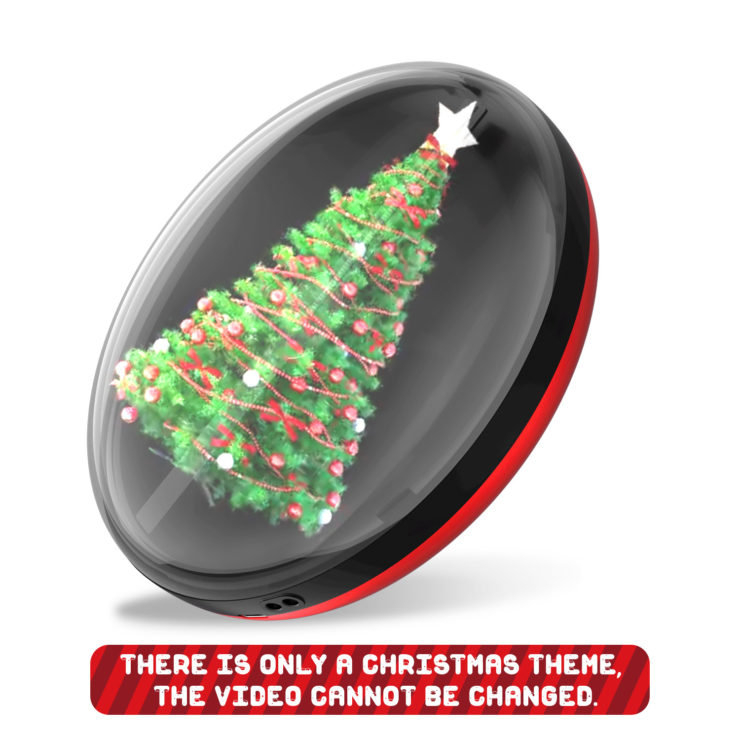 New arrival Christmas tree top decoration 15cm hologram ball fan as Christmas gift