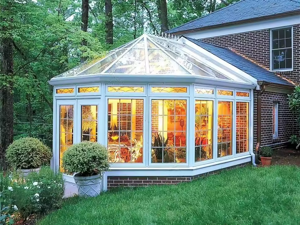 Octagon green houses solarium glass greenhouse sunroom glass houses free standing