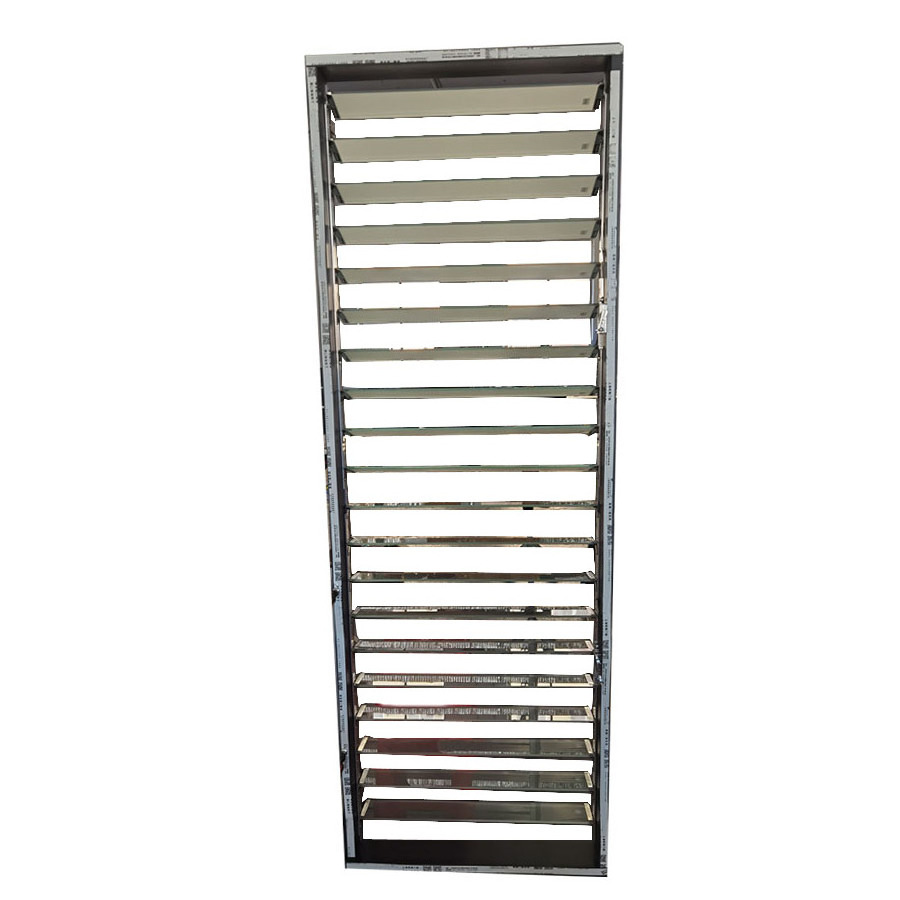 Shutter Operable Louver Doors Exterior Aluminium Openable Tempered Glass Customized Horizontal Modern Wood Shutters for Window