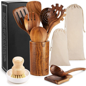 New Design Wood Custom Kitchen Utensils Wooden Kitchen Wear Utensil Set