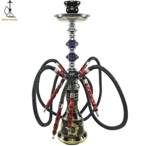 Hot Shisha Hookah wholesale 4 Pipes Sheesha Hookahs for Shisha Bar Smoking