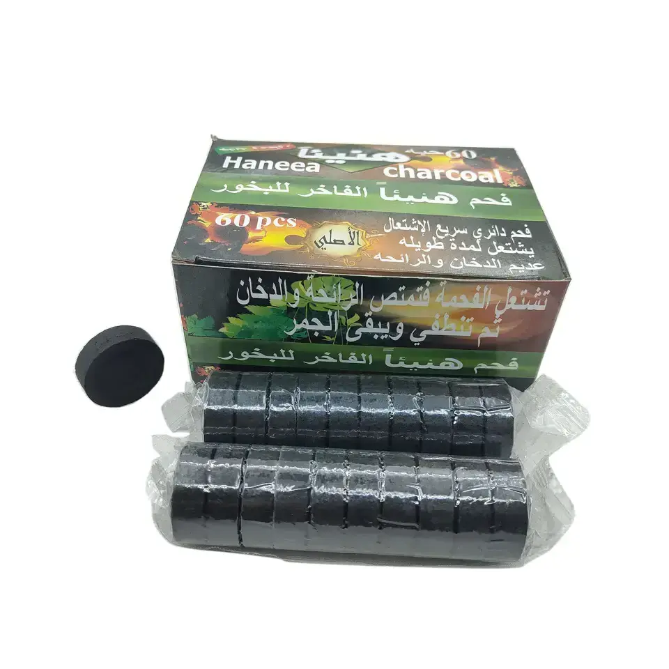 Natural Hard Coconut Shell Hookah Shisha Coal Charcoal Supports Customized Packaging