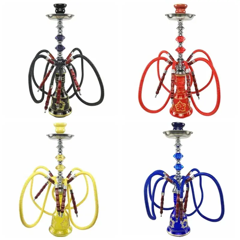 Hot Shisha Hookah wholesale 4 Pipes Sheesha Hookahs for Shisha Bar Smoking