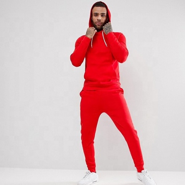 Men Sets 2 piece mens clothing sweatsuit jogger sets hot selling maroon color tracksuit in wholesale price