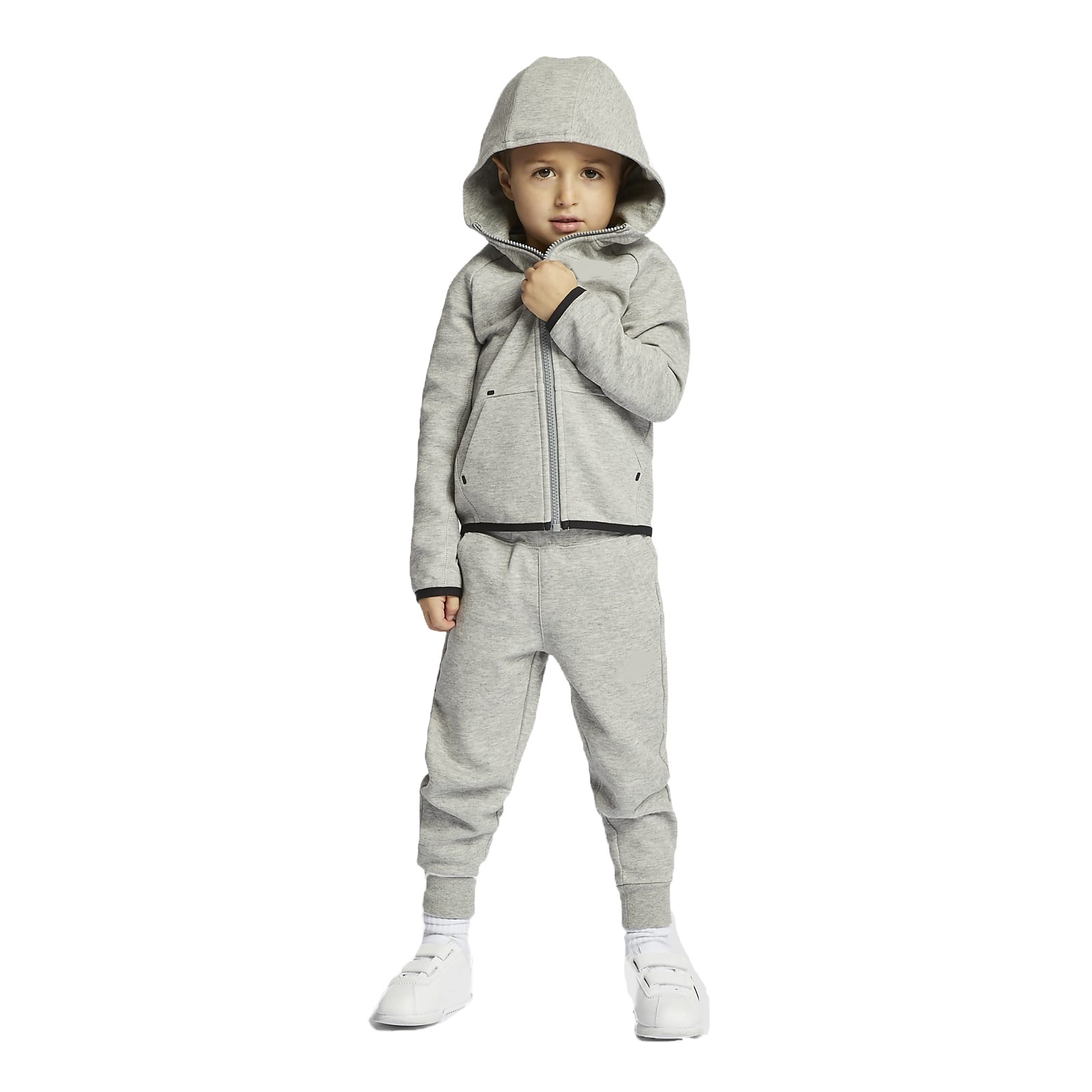 2021 Custom Design Kids Girls Solid Color Cotton Jogging Suit Black & White Color Zipper Tracksuit For Children's