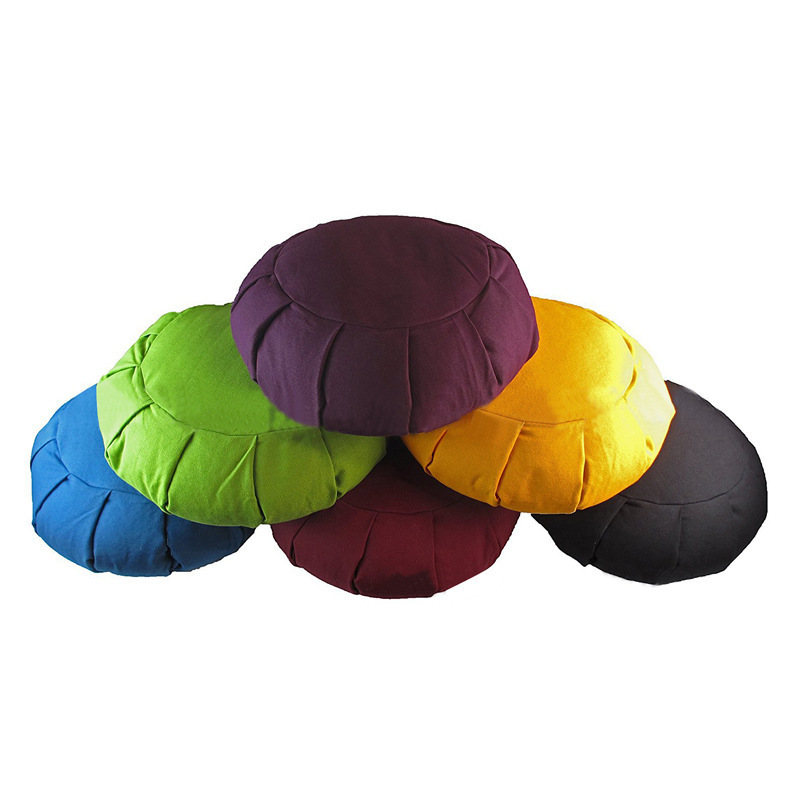 Wholesale custom large floor seat custom logo meditating cushion Buckwheat Yoga Meditation round Cushion