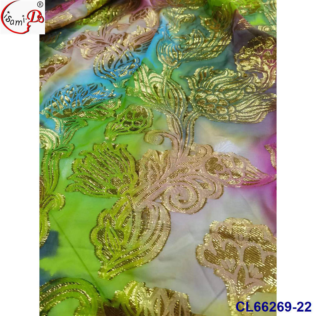 lisami rts Elegant multi color velvet handcut luxury somali dirac gabasar fransawi luxury  silk fabric