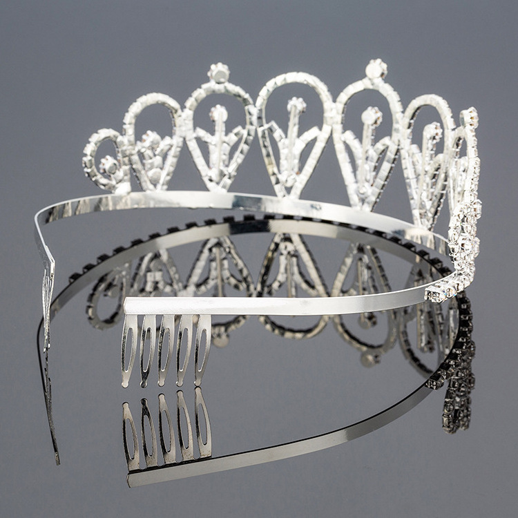 2022 Fashion crystal girls party tiaras wholesale cheap silver pageant rhinestone crowns