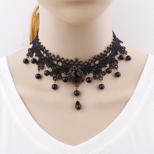 Women Lace Collar Choker Necklace Fashion Black Lace Choker Necklace For Women