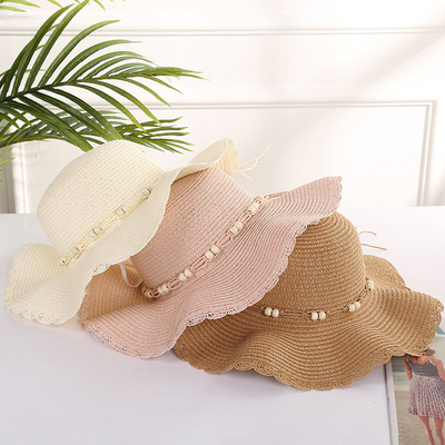 Summer women sun protection straw hats wholesale beach straw hat