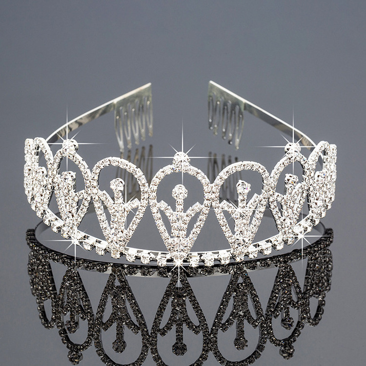 2022 Fashion crystal girls party tiaras wholesale cheap silver pageant rhinestone crowns