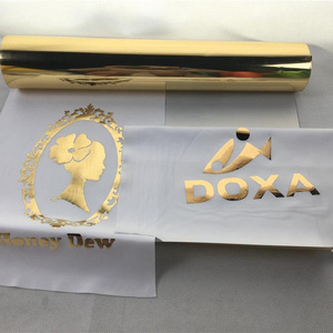 Ada wholesale original gold korean textile metallic htv heat transfer vinyl for t shirts