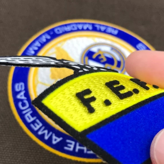 Personalized Design Heat Transfer Printing Custom Football Team Club Logo 3D Flocking Patch