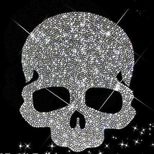 rhinestone heat transfers wholesale iron on skull