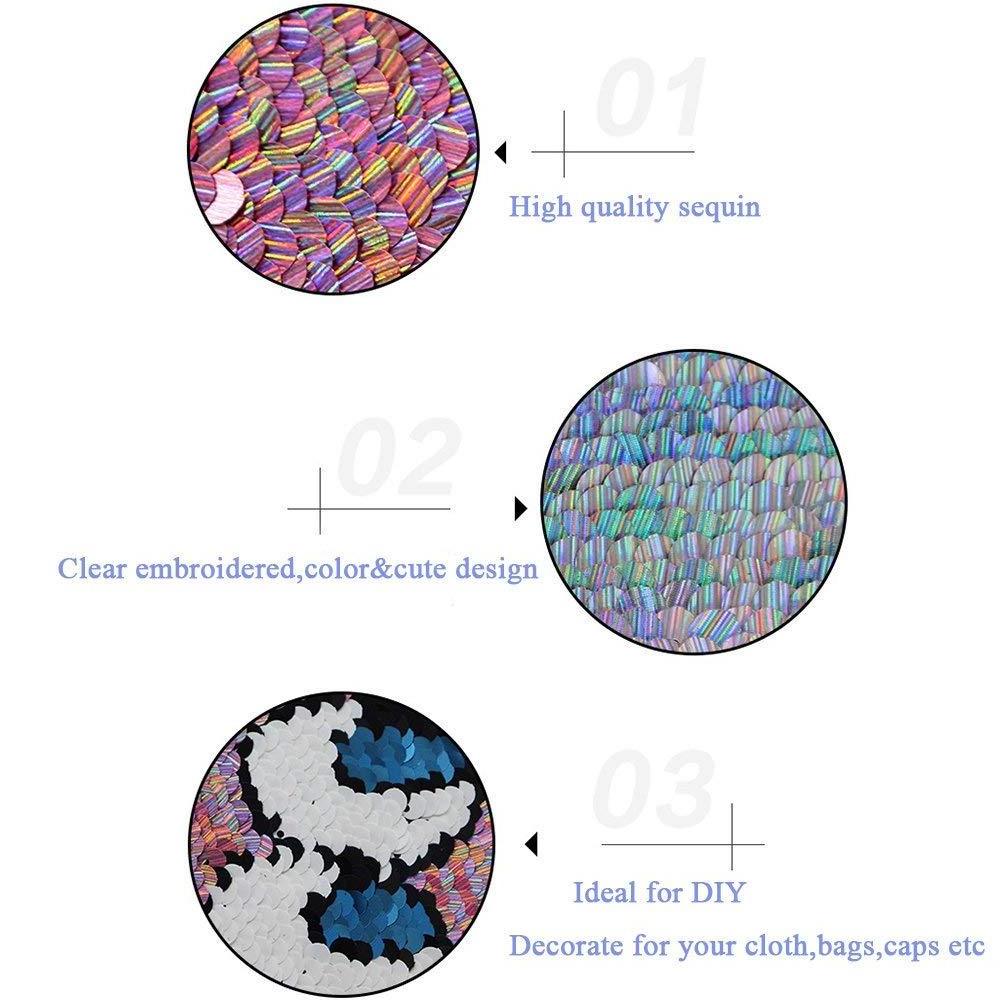 Stars Eyes Reversible Change Color Sequins Sew On Patches for clothes DIY Patch Applique Clothing Coat Sweater Crafts