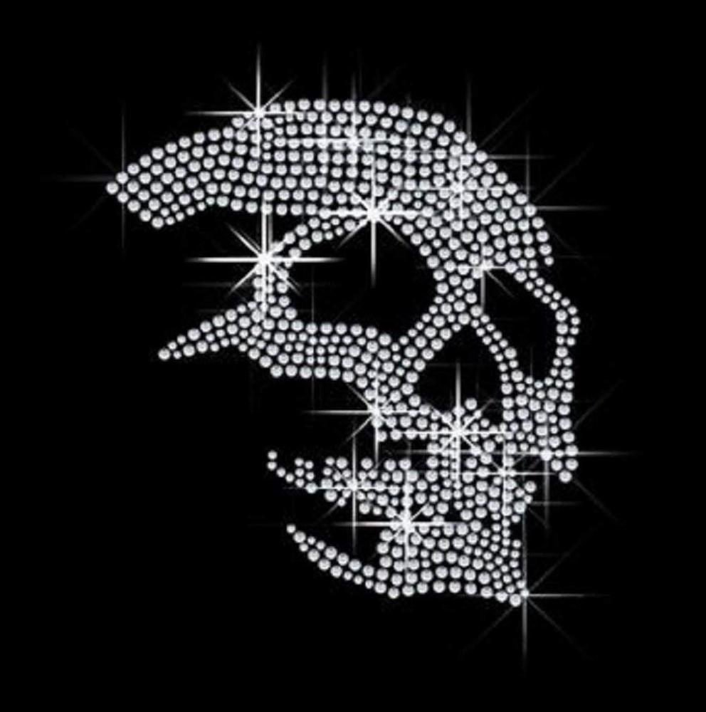 rhinestone heat transfers wholesale iron on skull