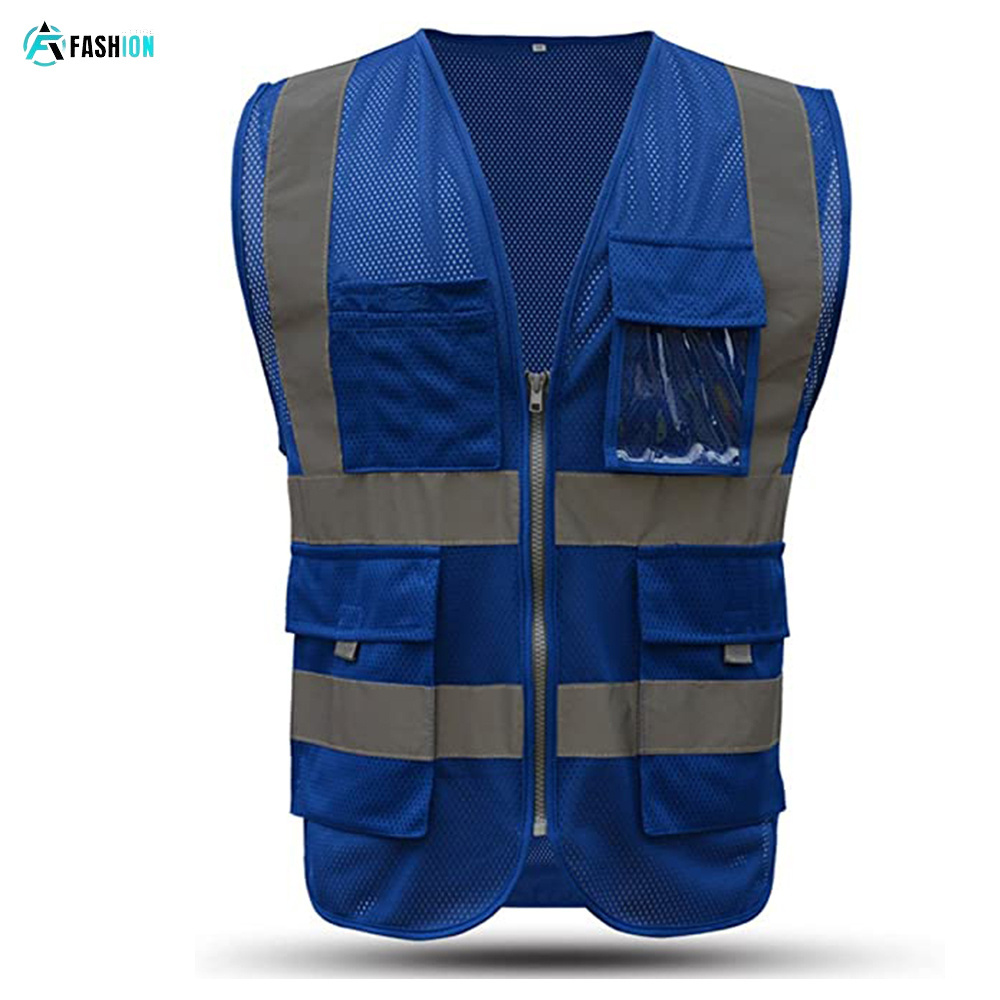 Customized Logo Construction Security Safety Vest Reflective Clothing Safety Hi Vis Vest High quality polyester in low pricre