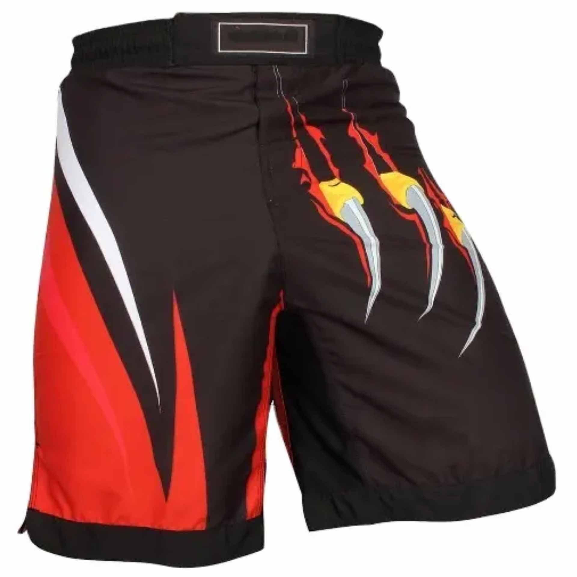 100% good material custom logo shorts black mma short fighting shorts mma competition fight short Krav maga training short