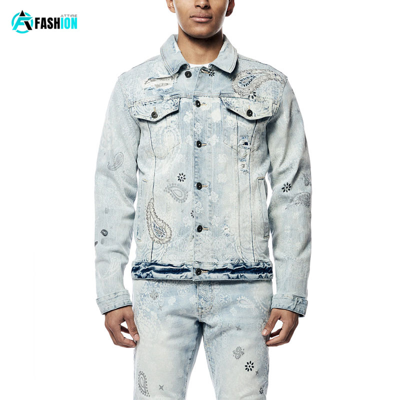 wholesale Fashion Men's Jackets Latest Hot Selling Fancy Casual Denim Jackets / Denim Coat Male Clothes Jeans Men's Jacket oem