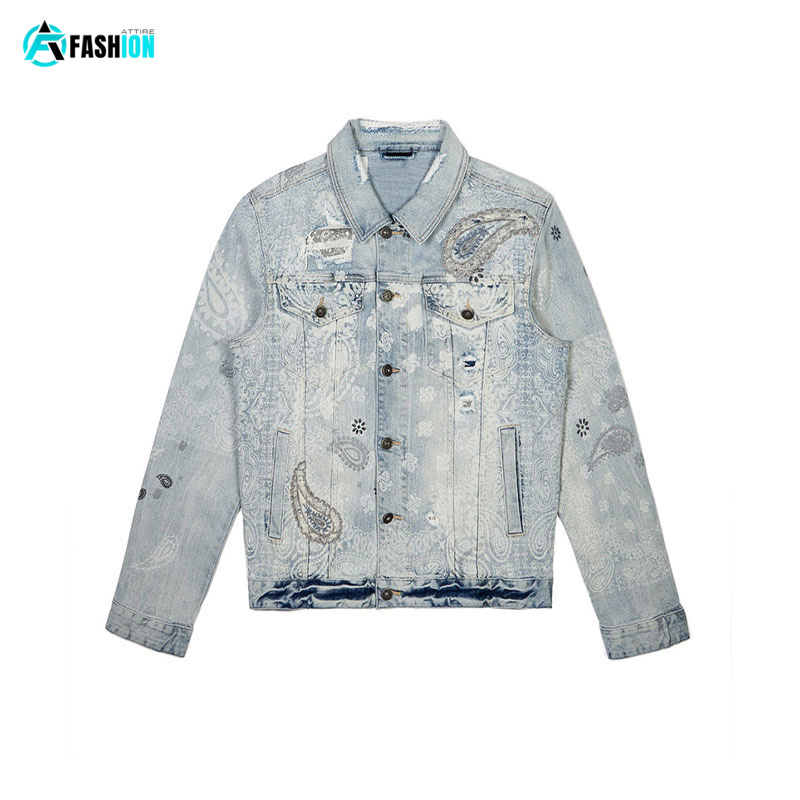 wholesale Fashion Men's Jackets Latest Hot Selling Fancy Casual Denim Jackets / Denim Coat Male Clothes Jeans Men's Jacket oem